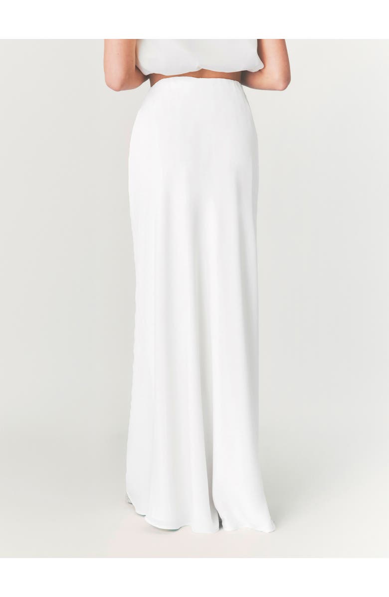 Six Stories Solene Satin Bias Cut Maxi Skirt, Alternate, color, Cream