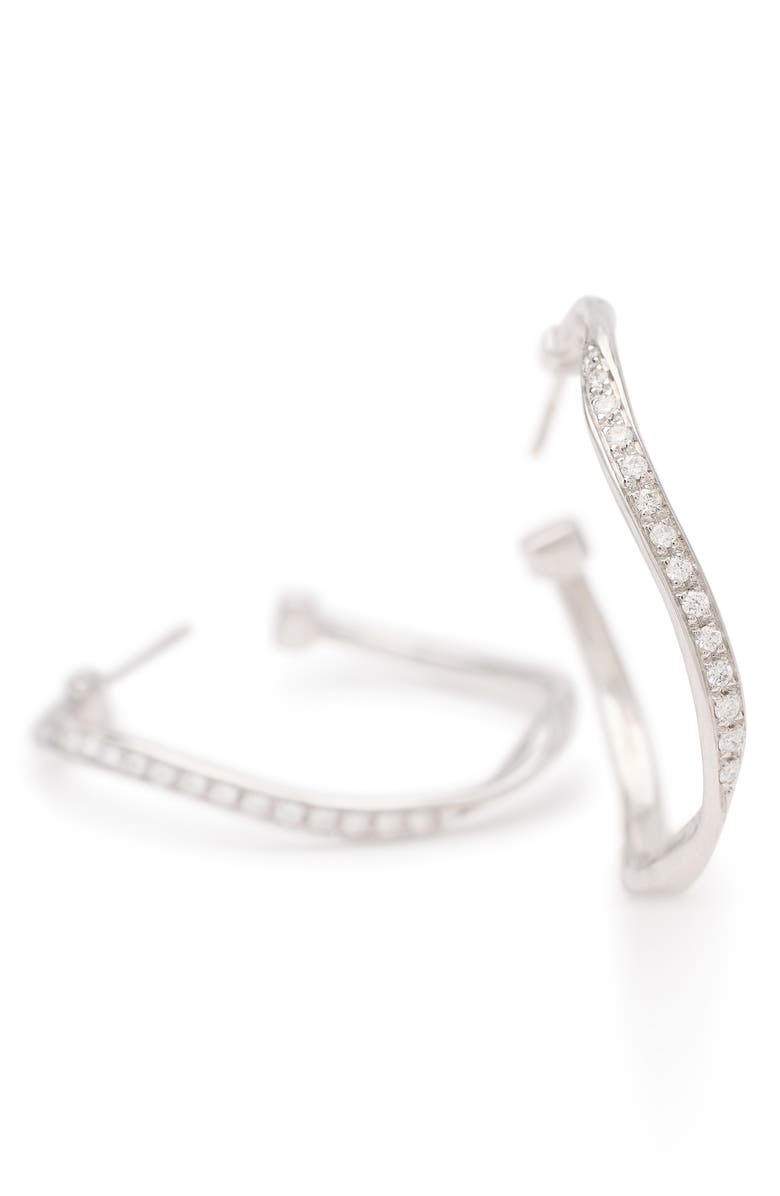 Marco Bicego Marrakech Diamond Twist Hoop Earrings, Alternate, color, 