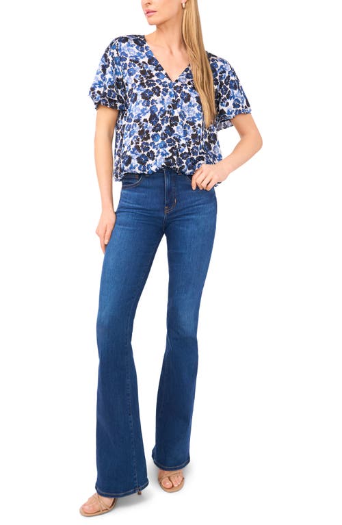 Vince Camuto Surplice Neck Blouse In Blue