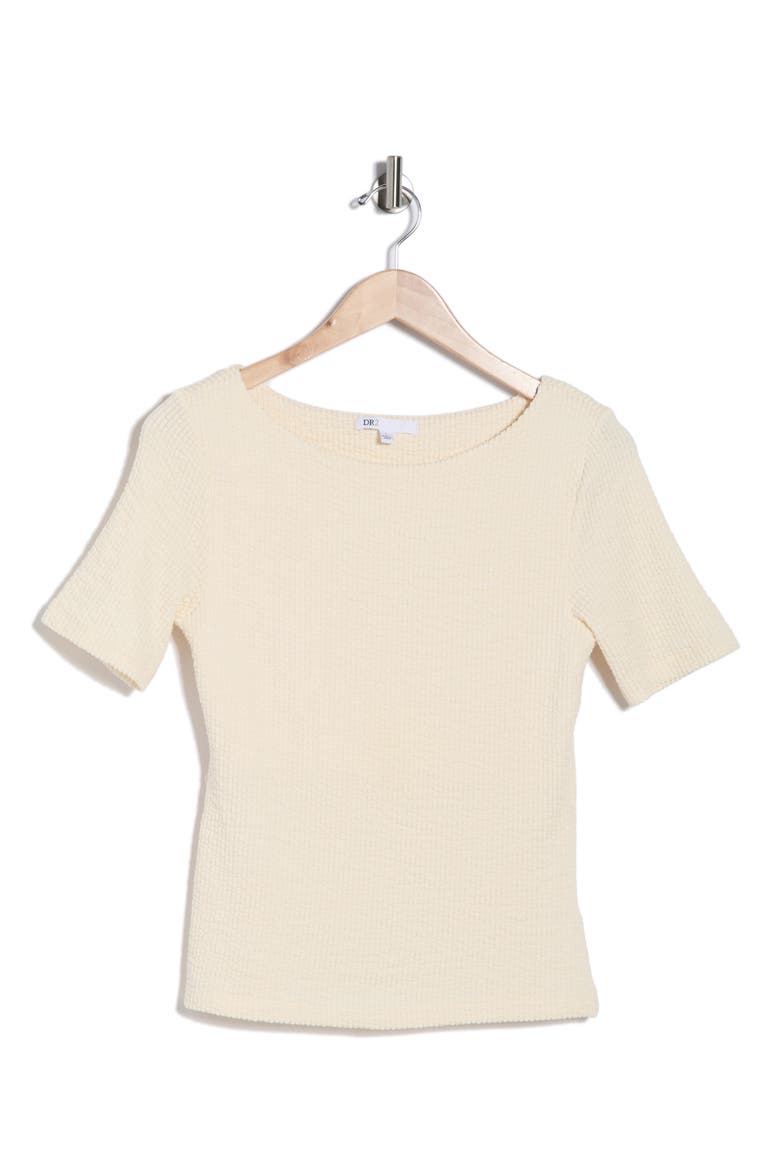 Boat Neck Knit T-Shirt, Alternate, color, WHITE SMOKE