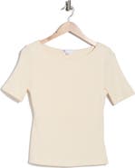 DR2 by Daniel Rainn Boat Neck Knit T-Shirt