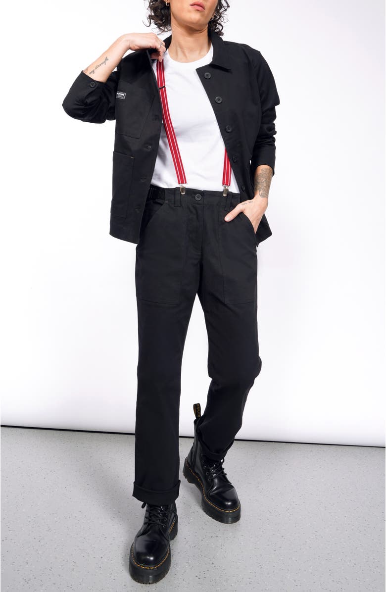 WILDFANG The Essential Cotton Twill Utility Pant, Alternate, color, Black