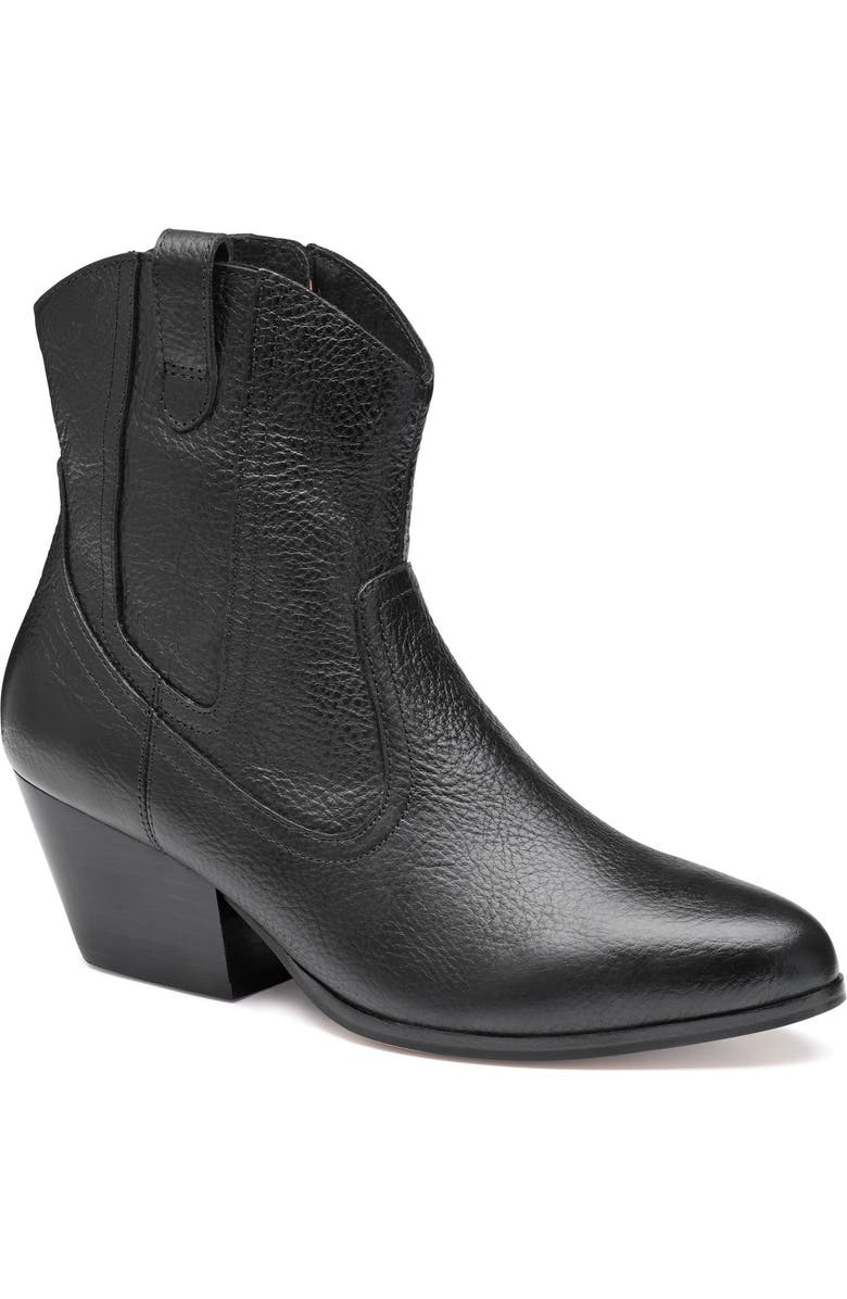 Johnston & Murphy Tristen Waterproof Western Boot, Main, color, Black Waterproof Full Grain