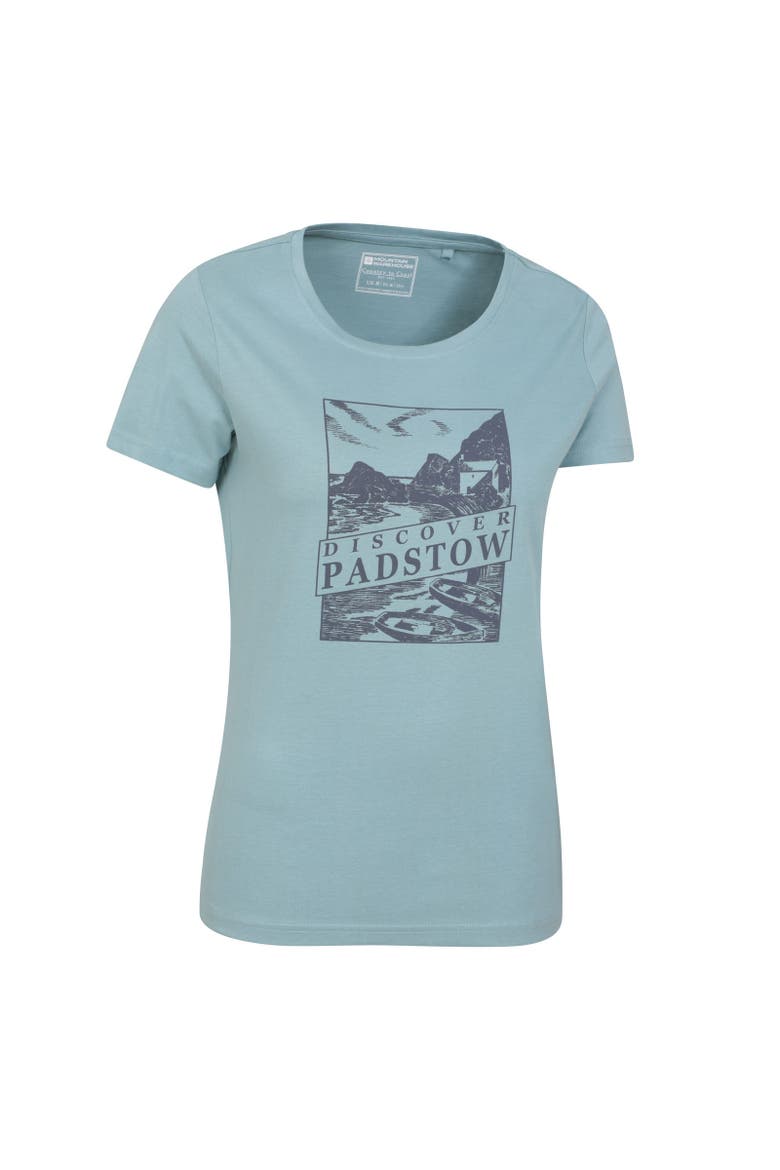 Discover Padstow Printed T-Shirt, Alternate, color, Blue