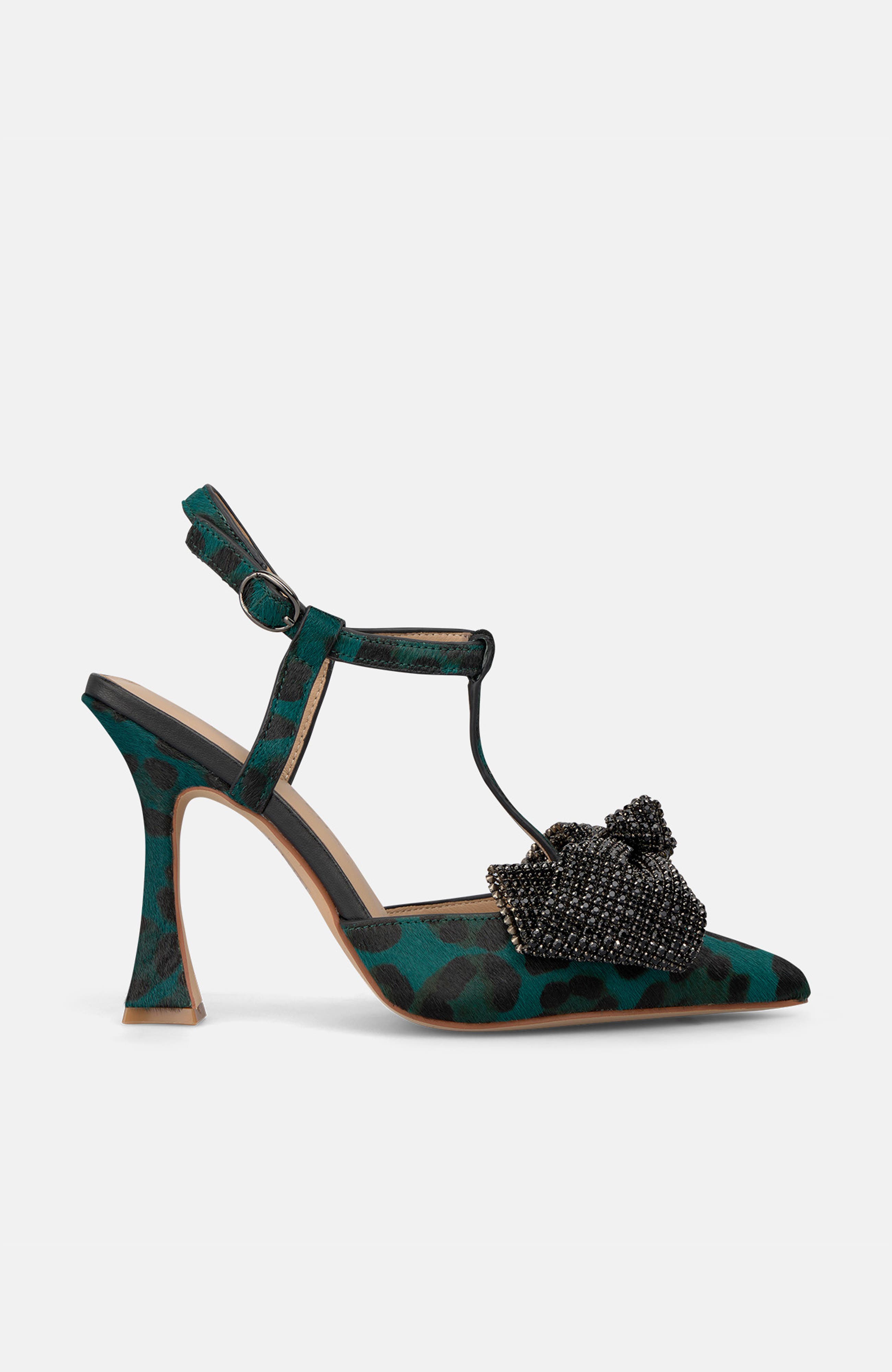 Sharp Heeled Bow Shoe, Alternate, color, Ocean