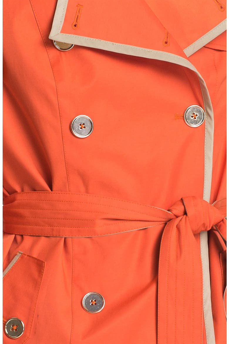 Zip Back Trench Coat, Alternate, color, MANDARIN/ TAUPE