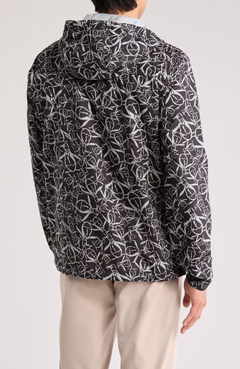 Original Penguin Trademark Quarter Zip Hoodie, Alternate, color, 