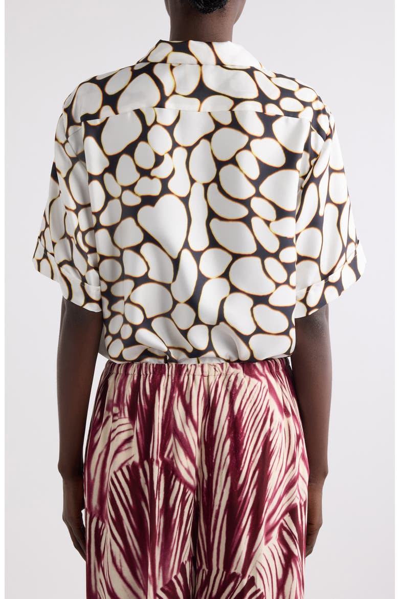 Clive Print Silk Camp Shirt, Alternate, color, OFF WHITE