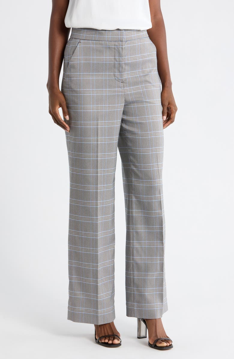 Elie Tahari The Kensington Plaid Pants, Main, color, Kensington Plaid