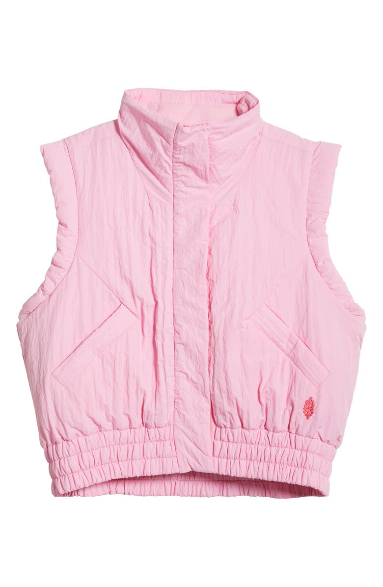 Free People FP Movement Scrunch Time Puffer Vest, Alternate, color, Pink Aura