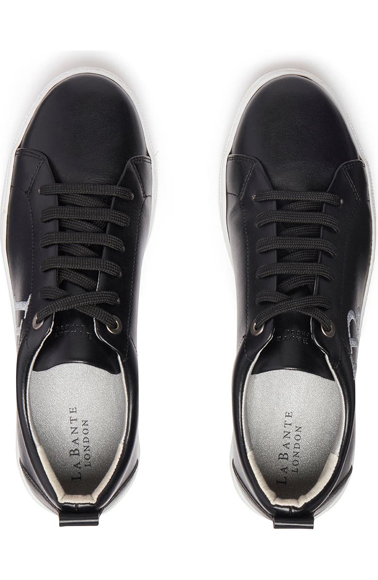 LaBante London LB Black Apple Leather Sneakers for Women, Alternate, color, Black