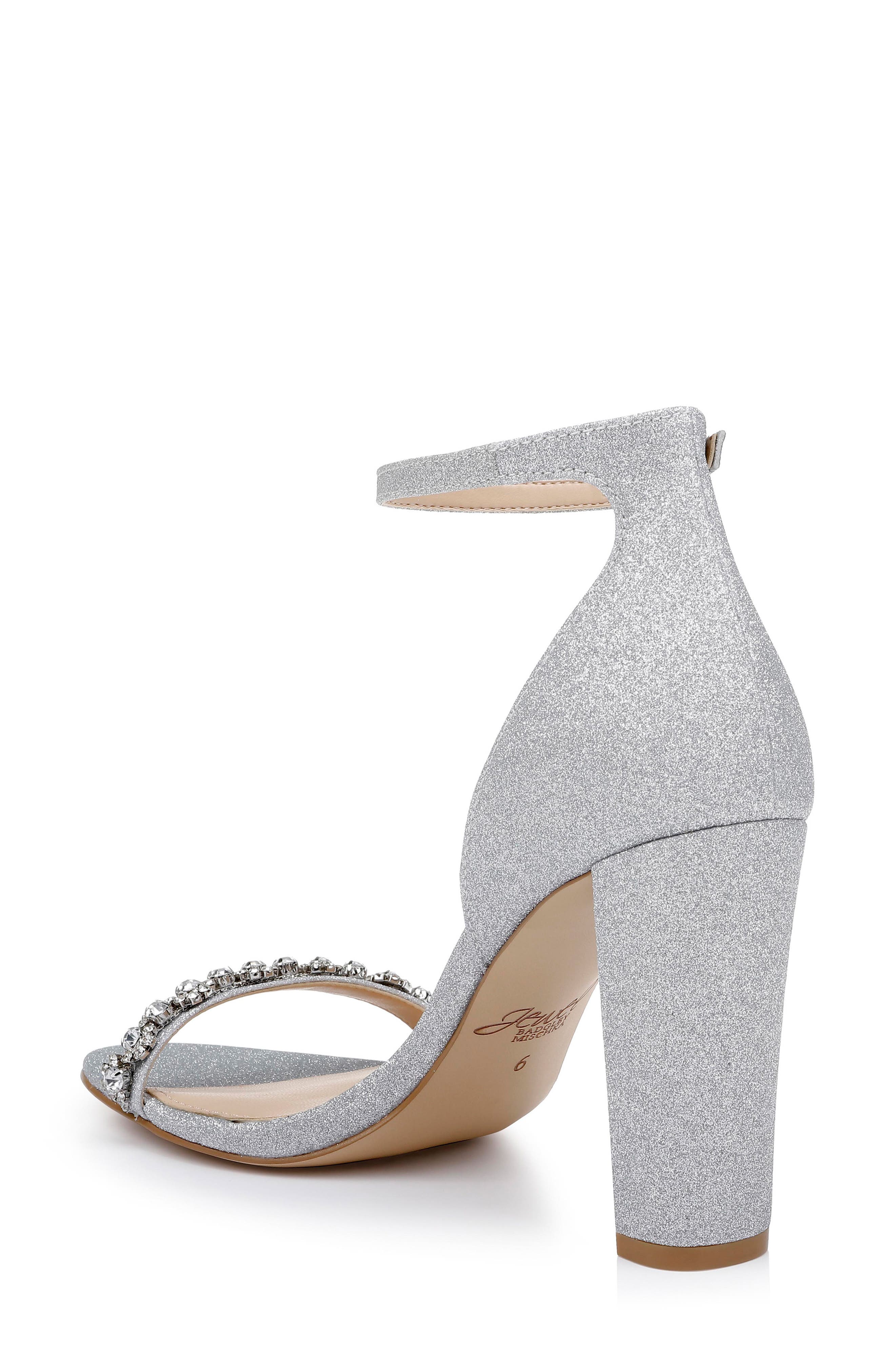 Jewel Badgley Mischka Alyssa Sandal, Alternate, color, Silver