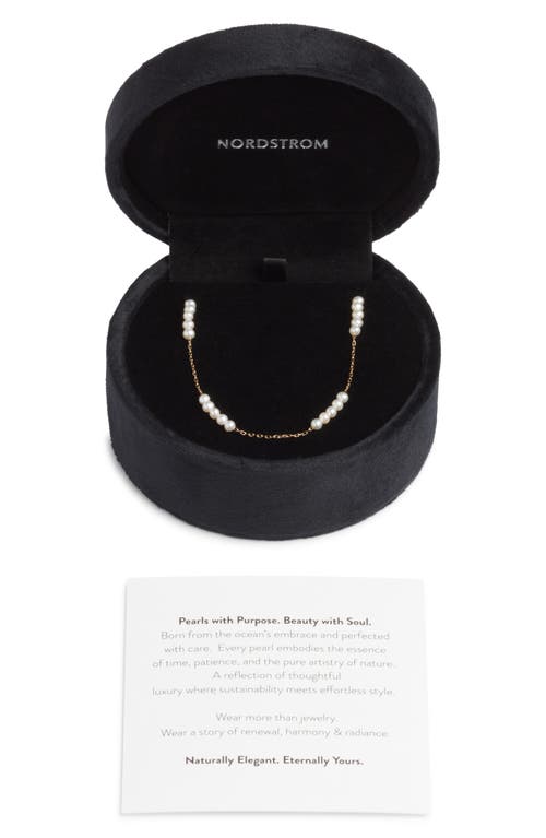 Nordstrom Freshwater Pearl Station Necklace In Metallic