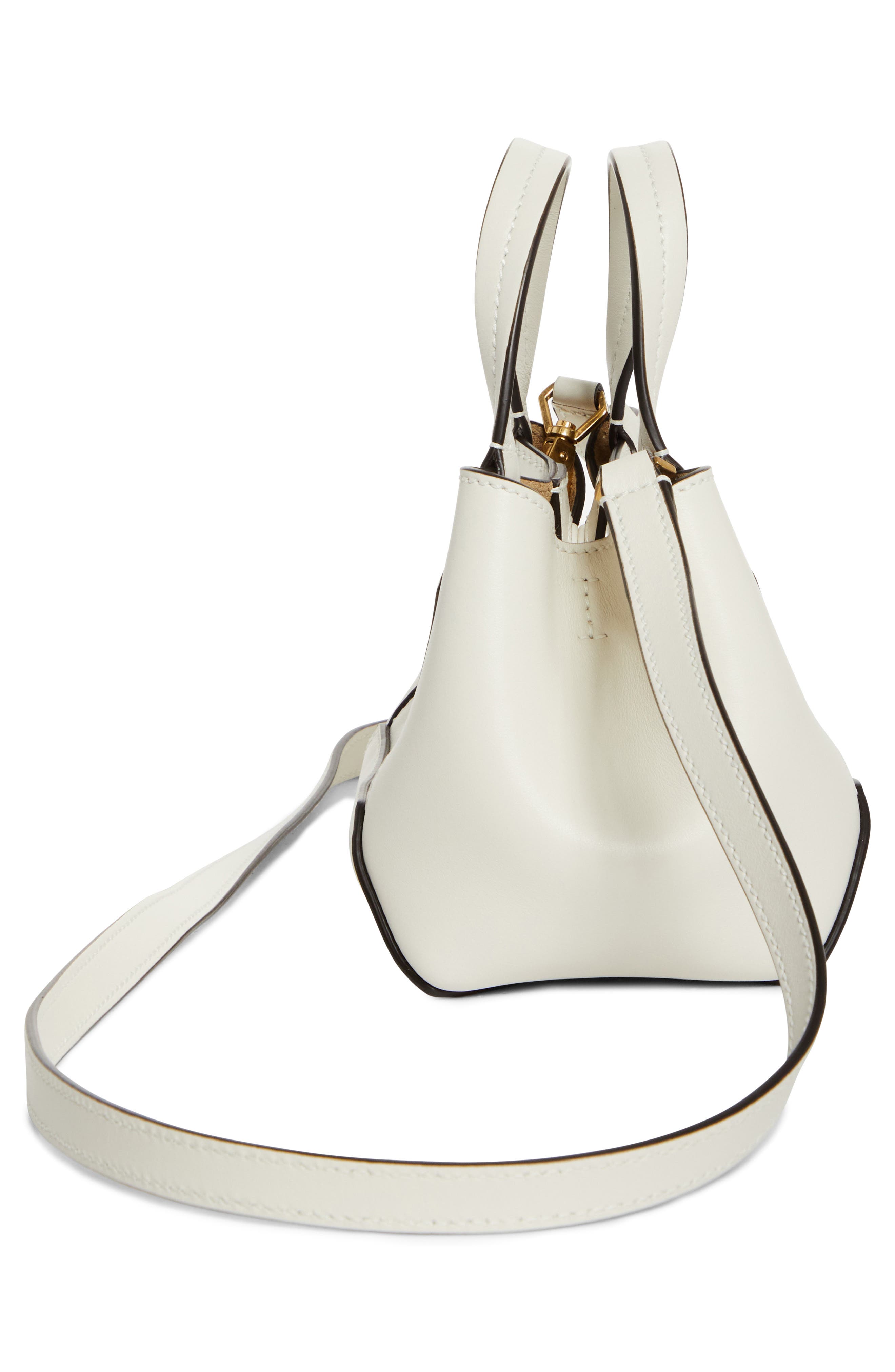 Jimmy Choo Extra Small Diamond Leather Tote, Alternate, color, Latte/ Gold