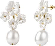 Untamed Petals Garden Party Pearl Earrings
