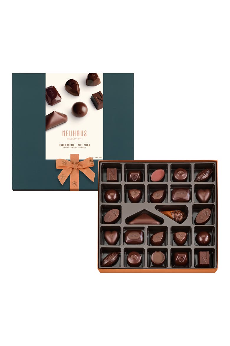 Dark Chocolate Collection 24-Piece Gift Box, Alternate, color, BLUE