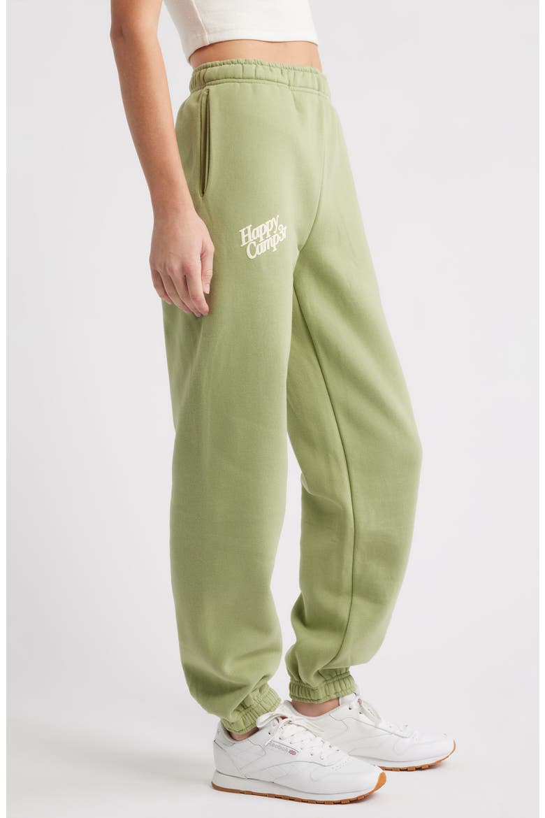 Puff Series Core Logo Cotton Blend Joggers, Alternate, color, MATCHA