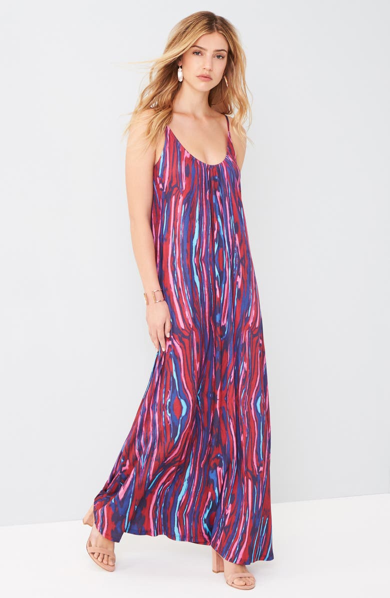 Felicity & Coco Print Jersey A-Line Maxi Dress, Main, color, 