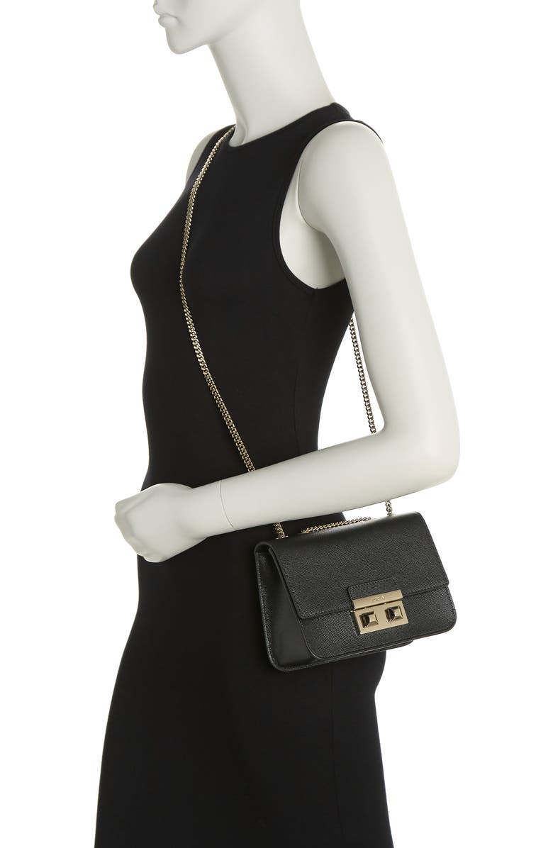 Furla Bella Mini Crossbody Bag, Alternate, color, Nero