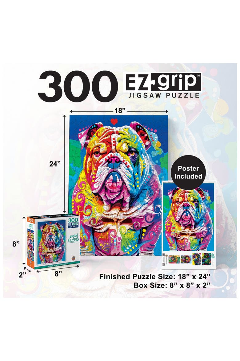 Unhumorous Bulldog 300 Piece Puzzle, Alternate, color, Multicolor