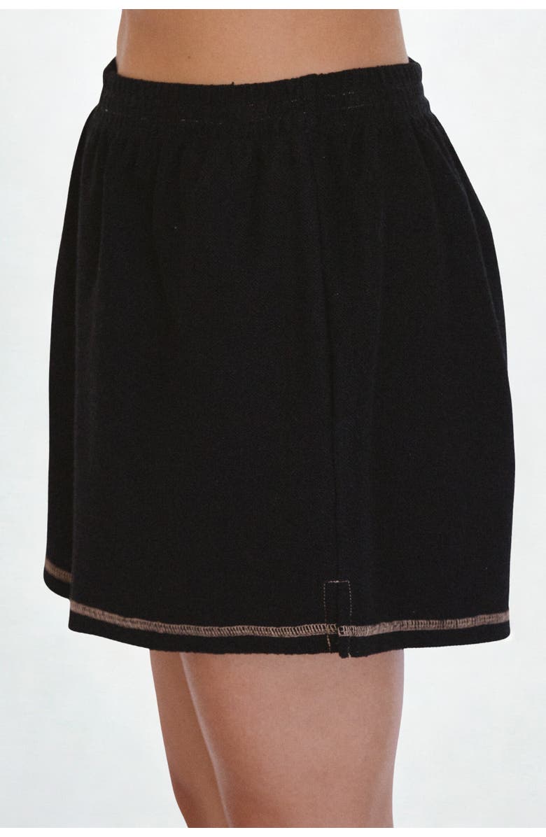 Label of Love Stitched Up T-Shirt  & Short Set, Alternate, color, Black