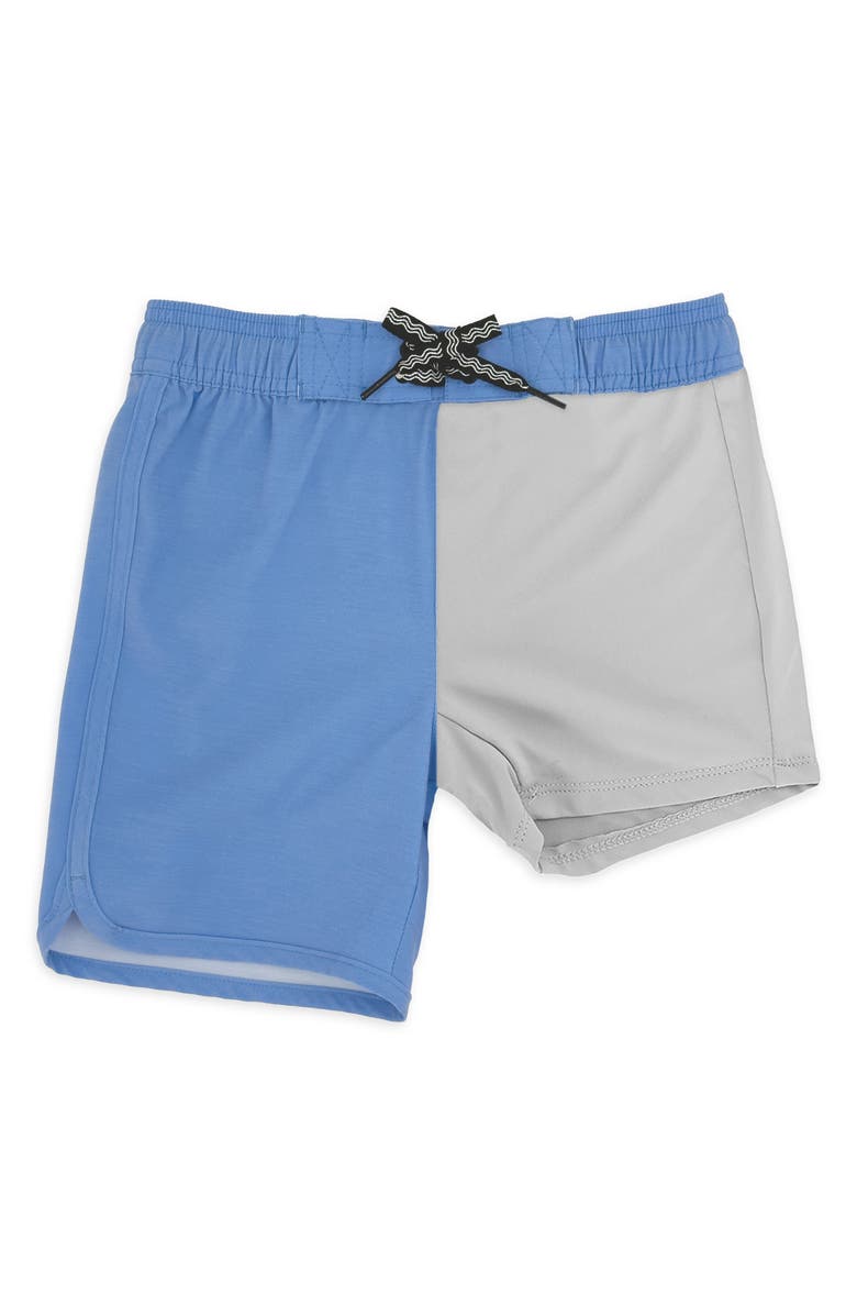 Feather 4 Arrow Kids' Solid Board Shorts, Alternate, color, Blue Jay