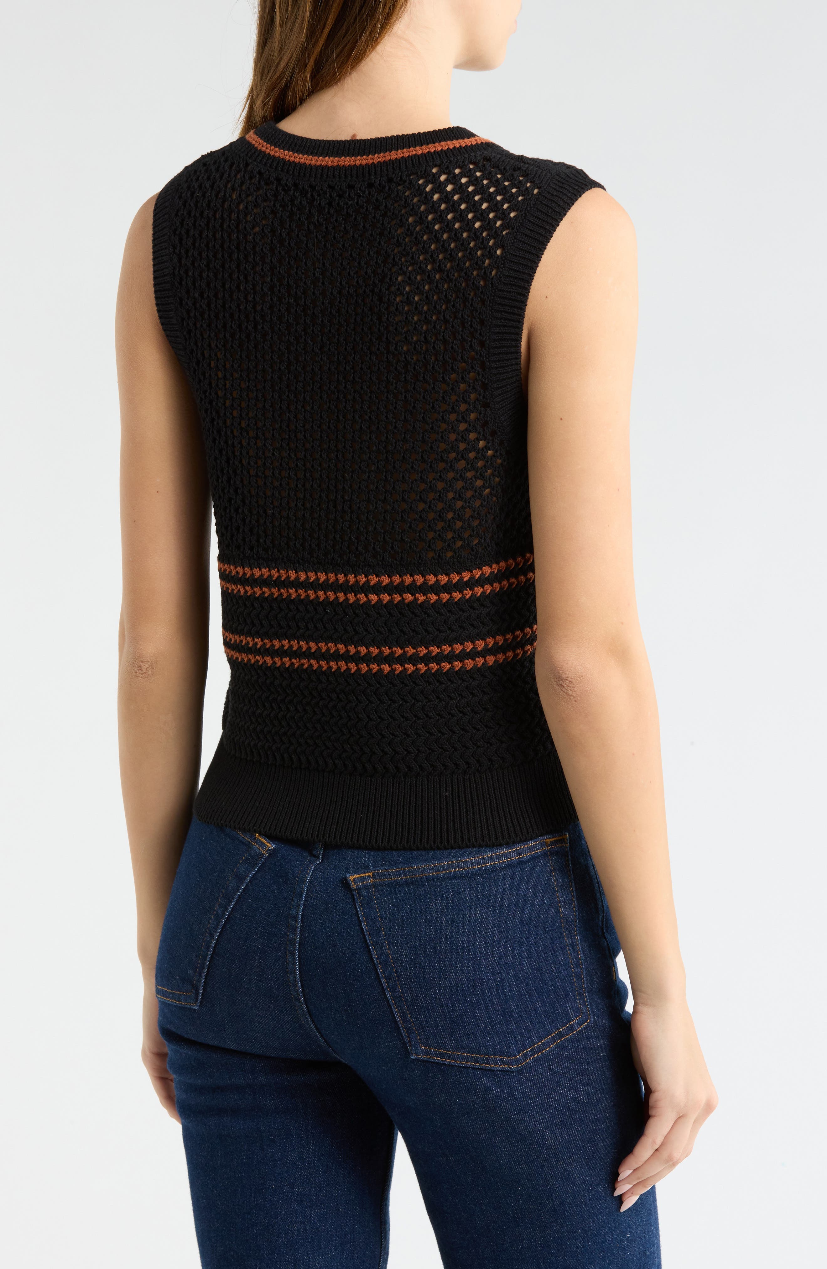 Mesh Sweater Vest - image 2