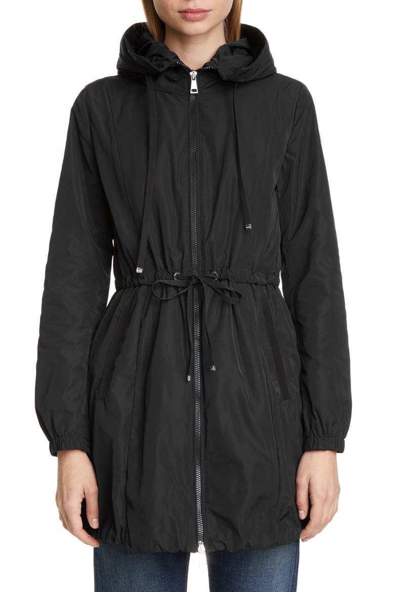 Topaz Hooded Rain Jacket, Main, color, BLACK