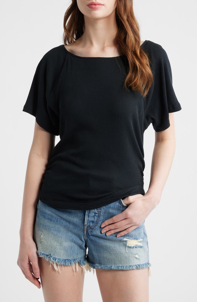 Free People Lucy Off-the-Shoulder T-Shirt, Main, color, Black