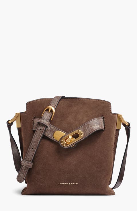 Bridgehampton Python Suede Small Crossbody