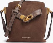 Donna Karan New York Bridgehampton Python Suede Small Crossbody