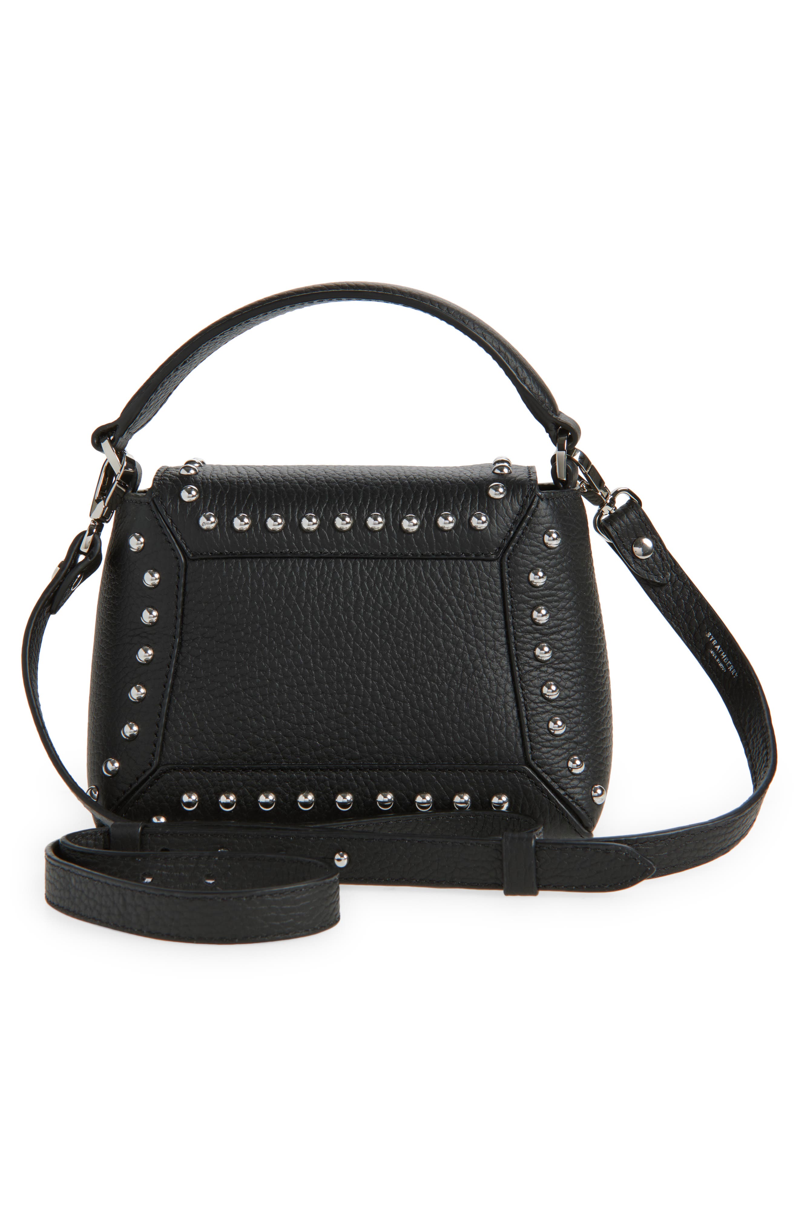 Strathberry Nano Mosaic Studded Leather Top Handle Bag, Alternate, color, 