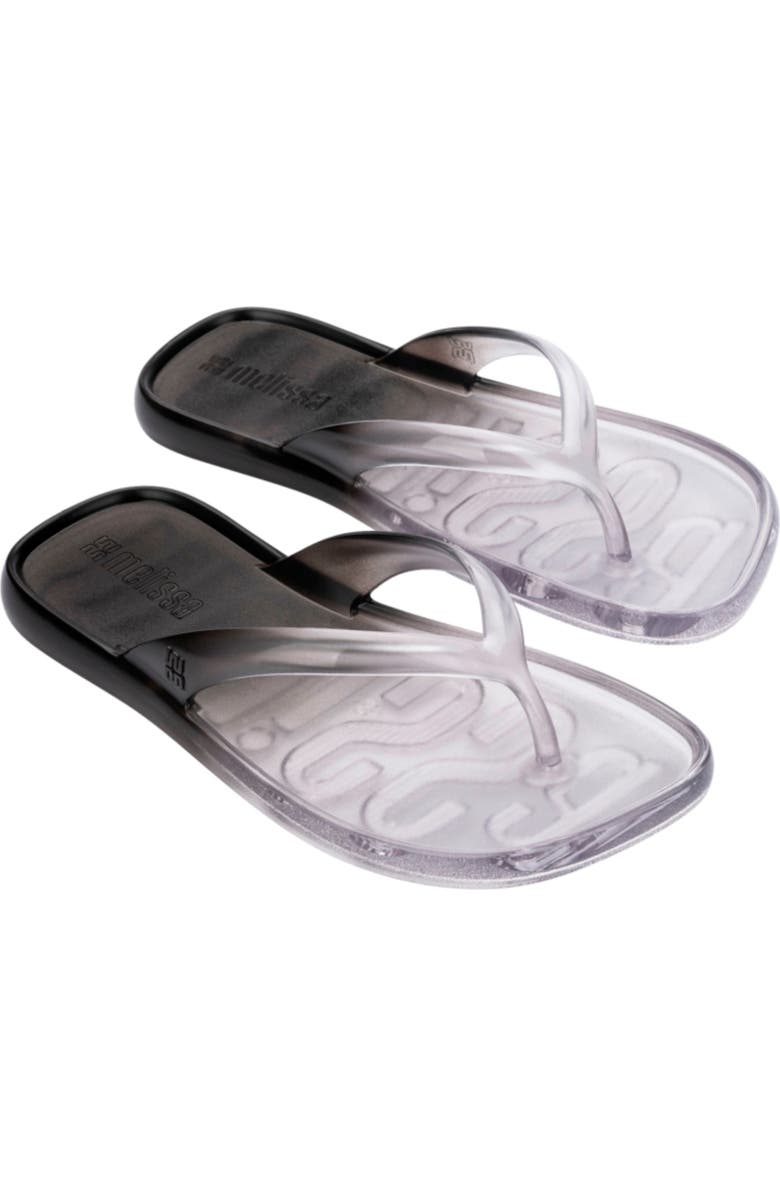 Melissa Ombré Flip Flop, Main, color, Clear/ Black
