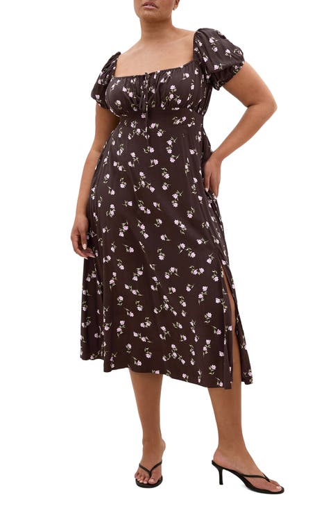 Abbie Peasant Midi Dress