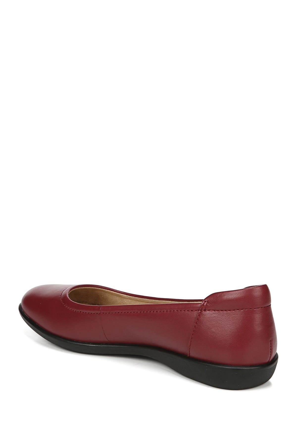 Flexy Leather Flat - Wide Width Available, Alternate, color, RED