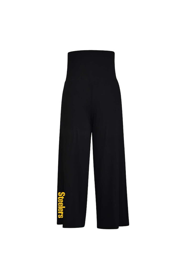 Women's Kiya Tomlin Black Pittsburgh Steelers Culotte Lounge Pants, Main, color, Black