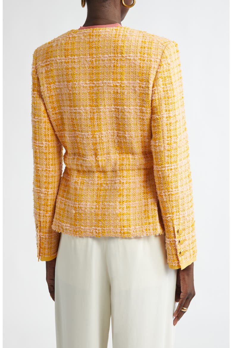 Italian Slubbed Tweed Knit Belted Jacket, Alternate, color, SONORA/ DUNE MULTI
