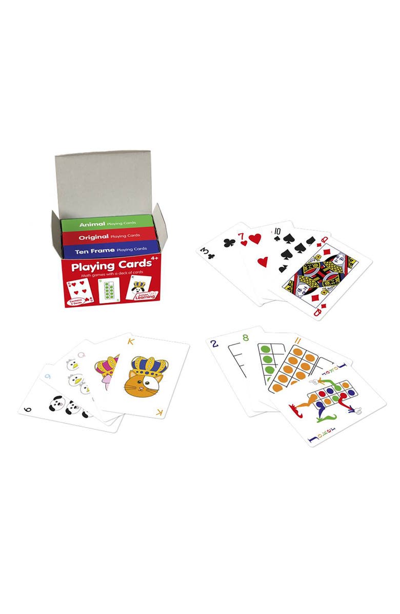 Junior Learning Playing Cards 3 Decks, Main, color, Multicolored