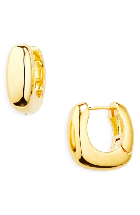 Demi Fine Square Huggie Hoop Earrings