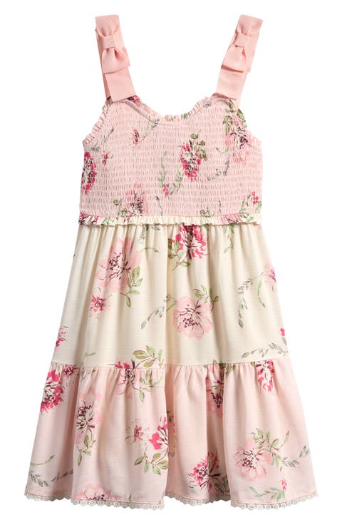 Kids' Tie Shoulder Smocked Sundress (Big Kid)