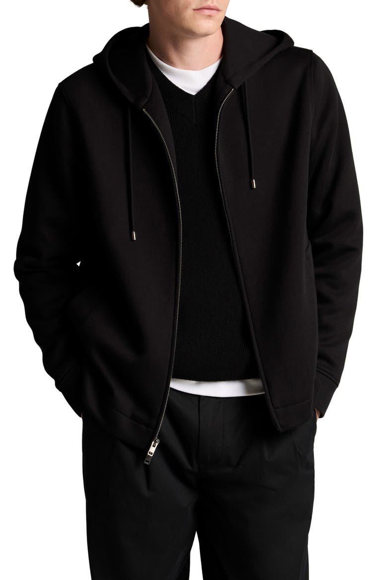 Scuba Full Zip Hoodie, Main, color, BLACK
