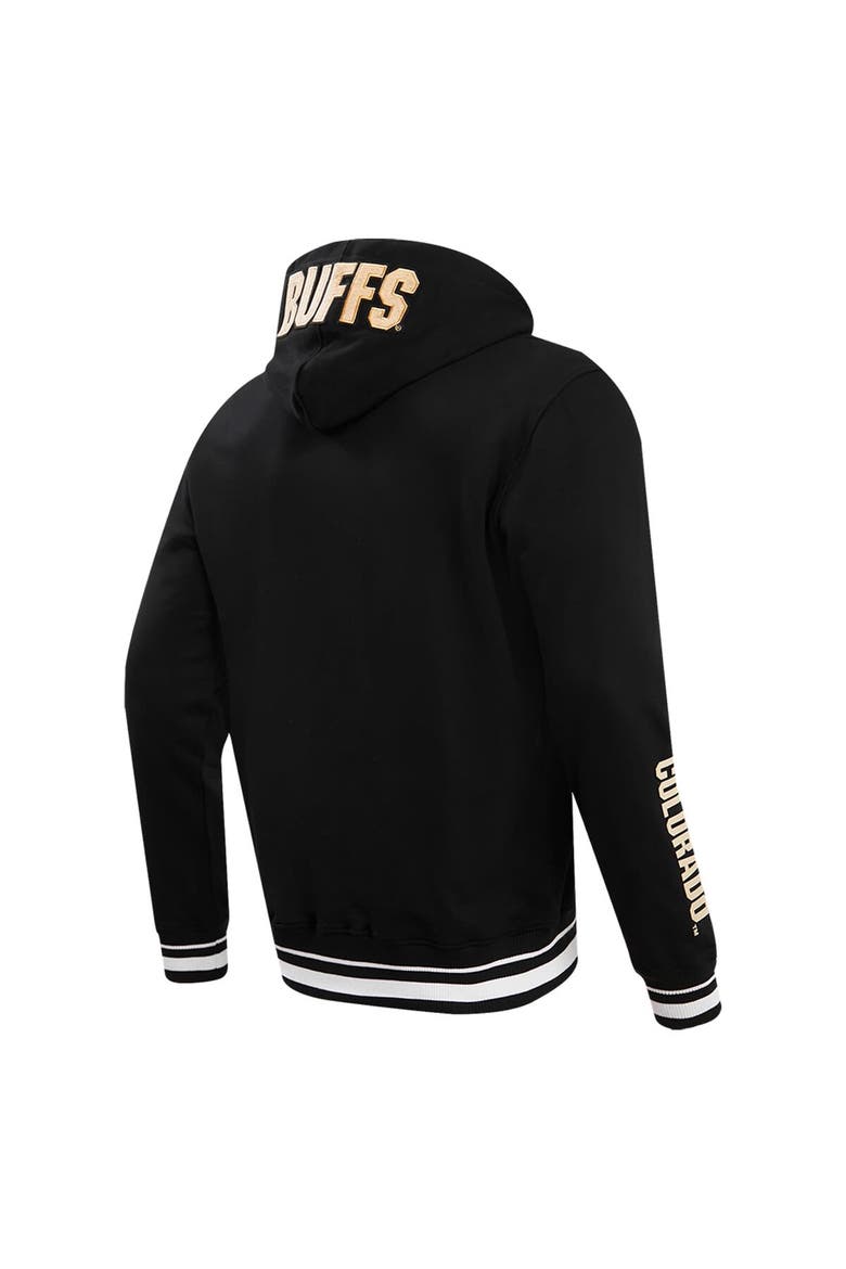 Men's Pro Standard Black Colorado Buffaloes Classic Stacked Logo Pullover Hoodie, Alternate, color, Black