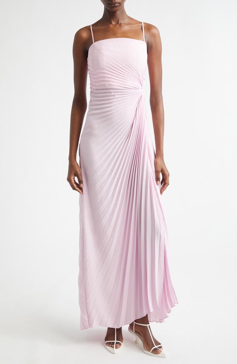 A.L.C. Layla Strapless Pleated Gown, Main, color, Wisteria