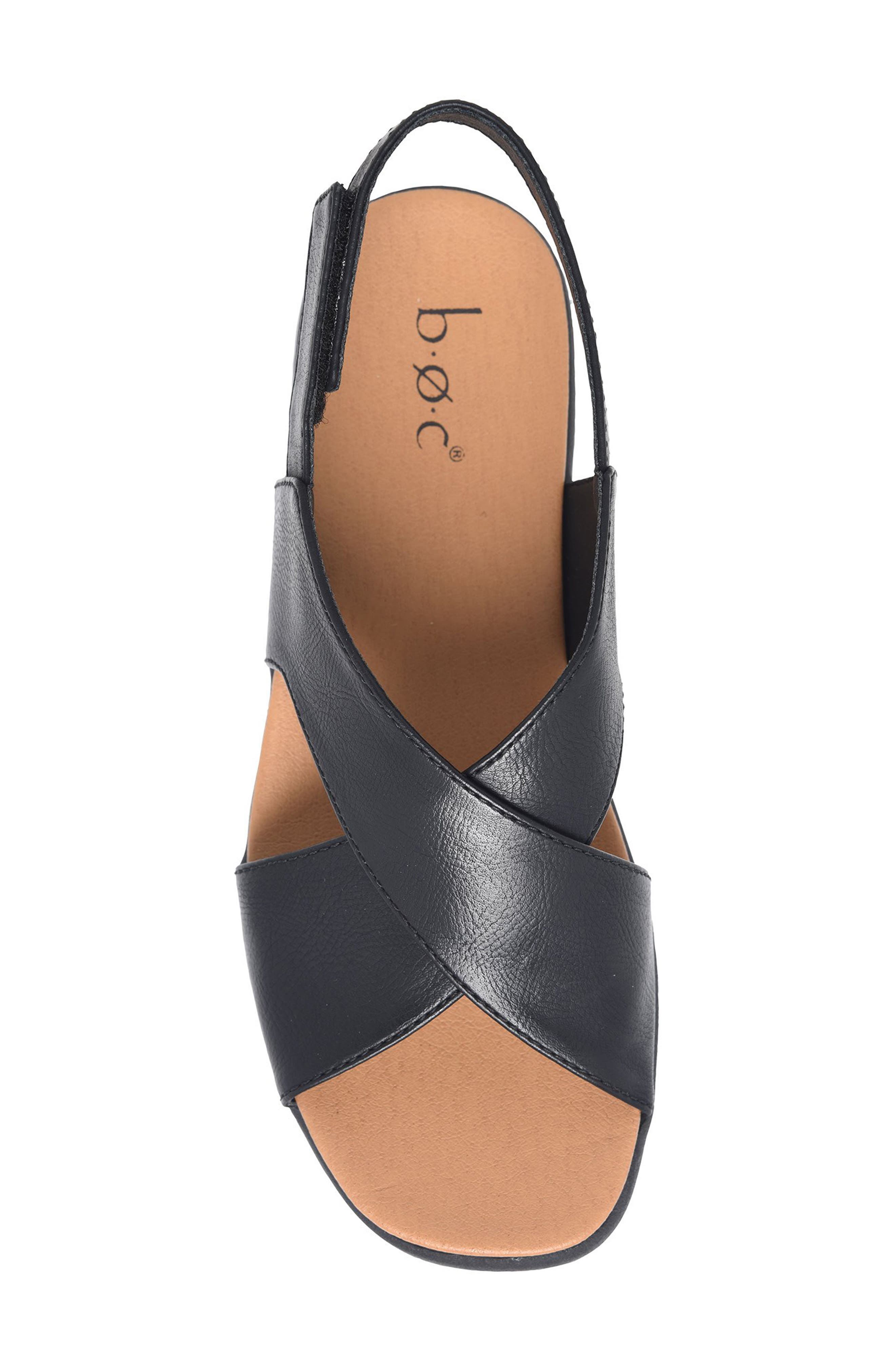 B O C BY BØRN Mattie Crisscross Slingback Sandal, Alternate, color, Black
