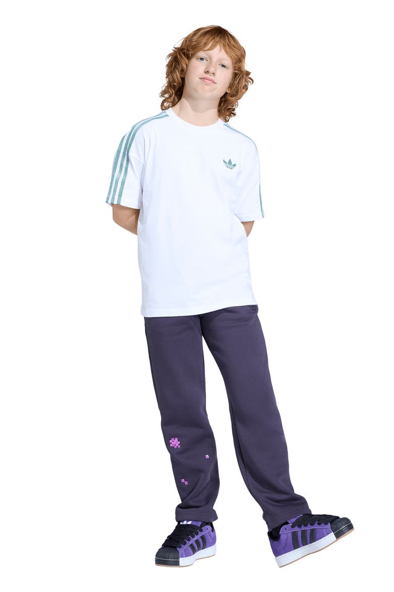 Kids' Minecraft 3-Stripes Graphic T-Shirt, Alternate, color, WHITE