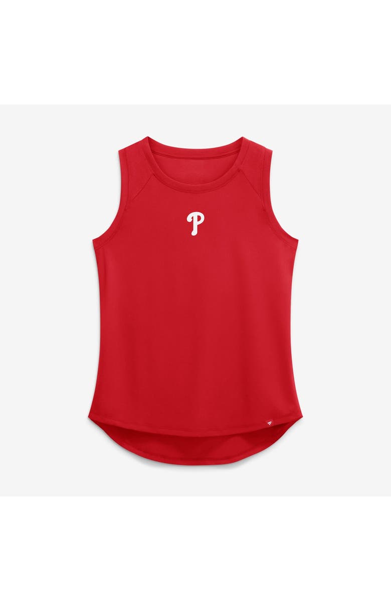 FANATICS Women's Fanatics Red Philadelphia Phillies Draped Mesh Back Performance Tank Top, Alternate, color, Red