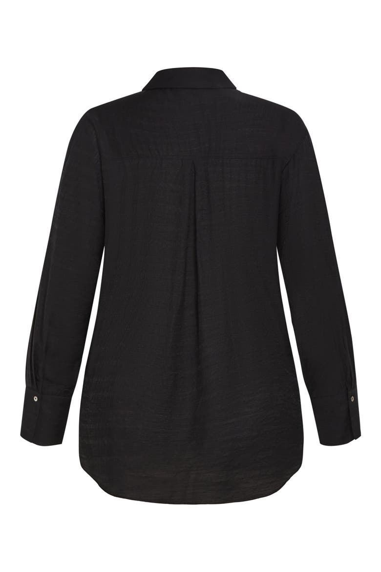 Bella Button-Up Shirt, Alternate, color, BLACK