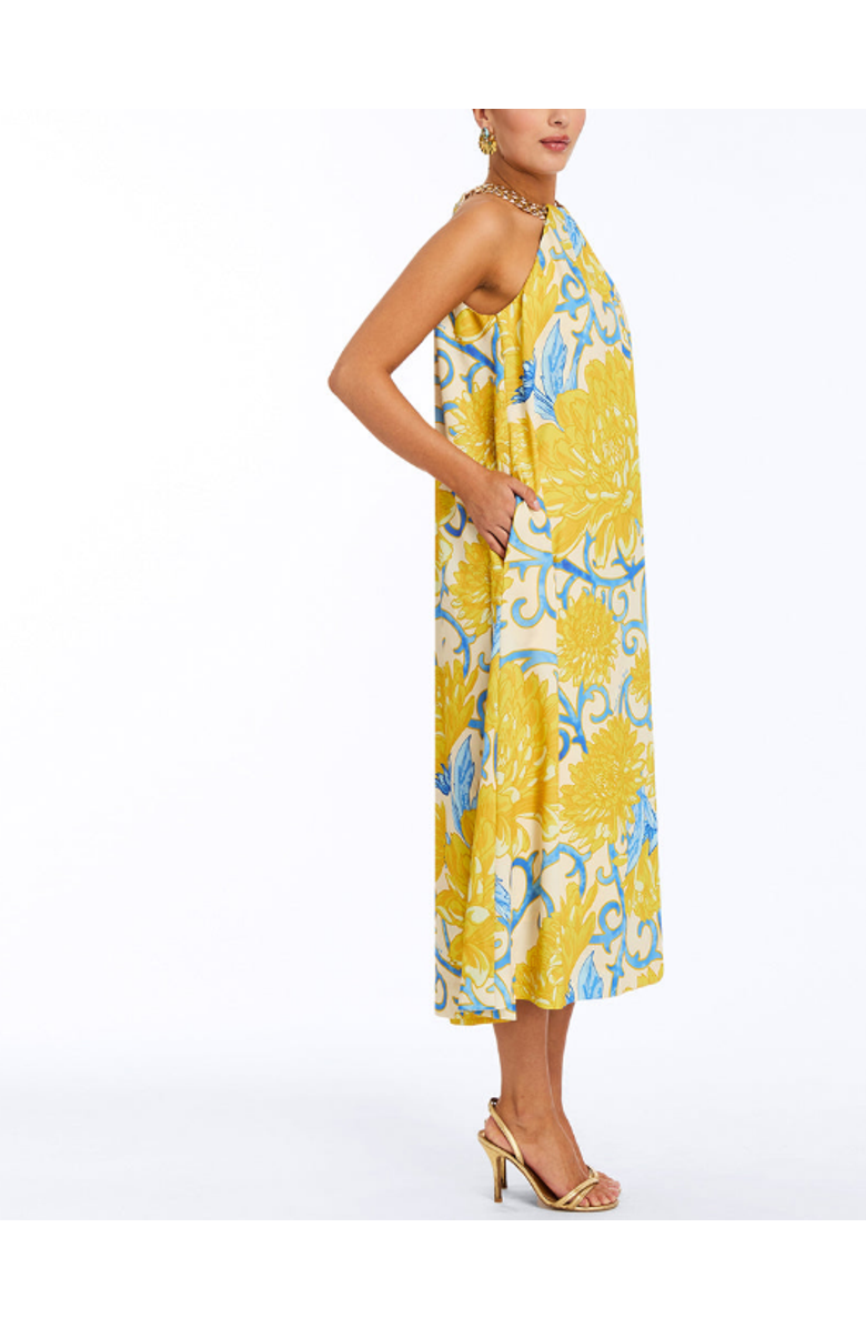 Mestiza New York Bijou Halter Midi Dress, Alternate, color, Yellow