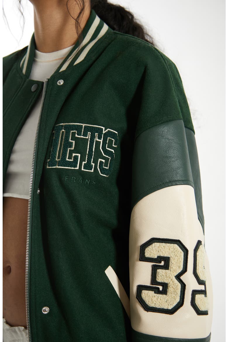 Varsity Jacket, Alternate, color, GREEN