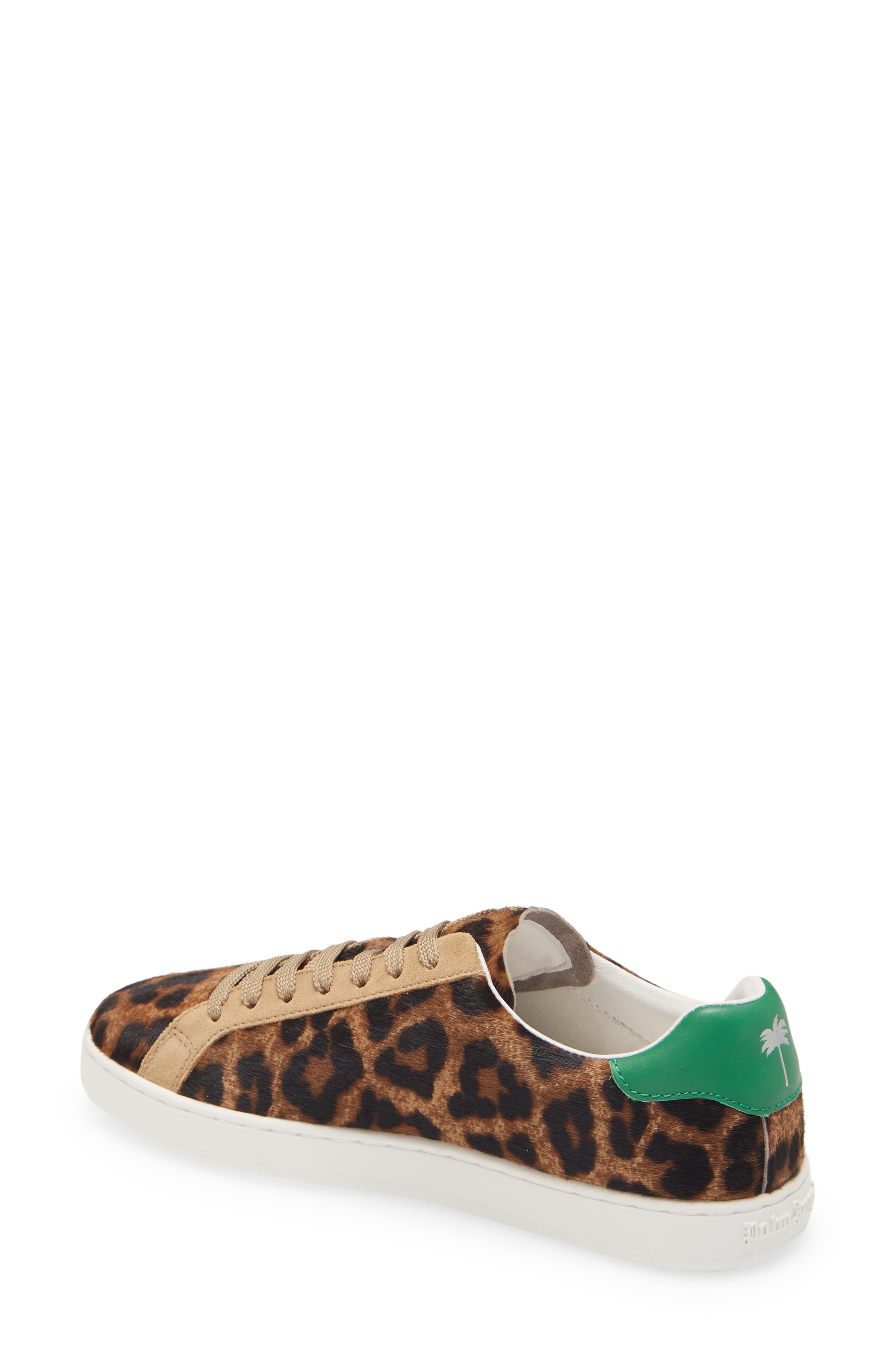 Leopard Print Genuine Calf Hair Sneaker, Alternate, color, LEOPARD/ GREEN CALF HAIR
